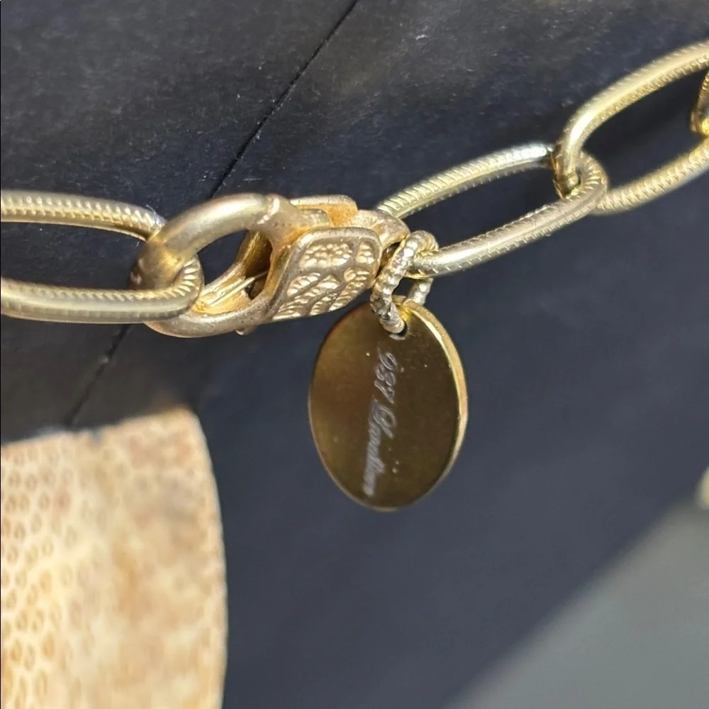 937 Lavalliere Elegant Gold Chain Necklace with Pearl Accents